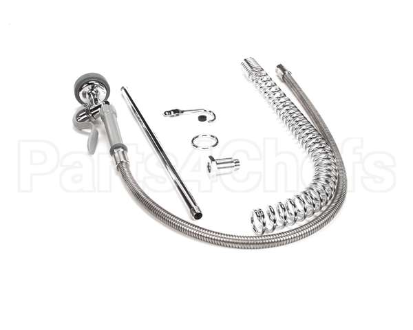 B-0133-LB T&S Brass Pre-Rinse, Spring Action, 18 Riser, 44 H