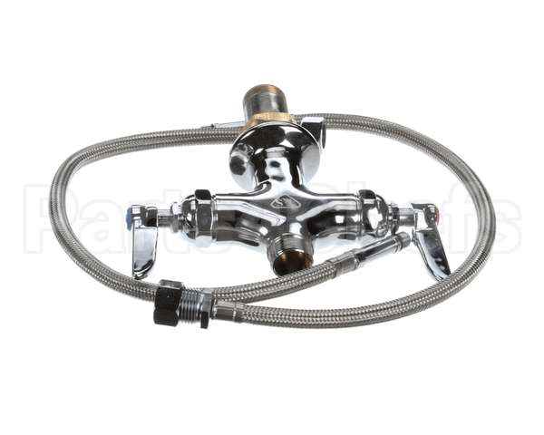 B-0200-LN T&S Brass Double Pantry Base Faucet, Swivel Outlet