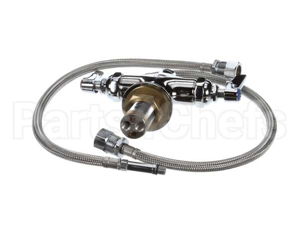B-0200-LN T&S Brass Double Pantry Base Faucet, Swivel Outlet