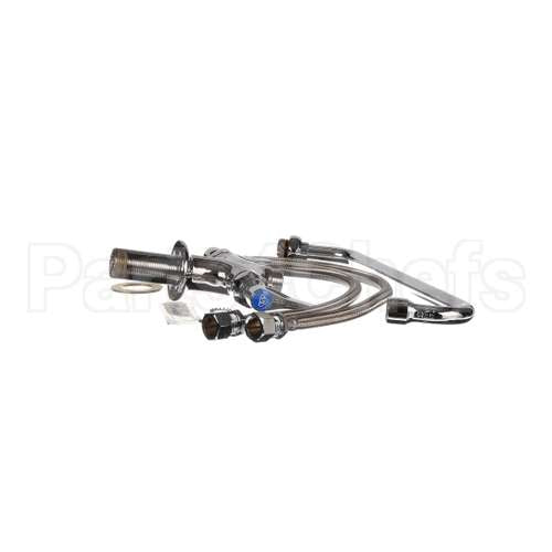 B-0201 T&S Brass Double Pantry Faucet, Single Hole Base,