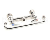 B-0221 T&S Brass Double Pantry Faucet, Deck Mount, 8 Cent