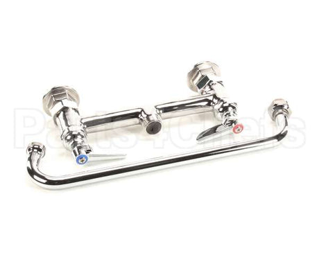 B-0221 T&S Brass Double Pantry Faucet, Deck Mount, 8 Cent