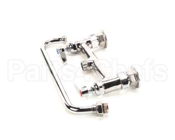 B-0221 T&S Brass Double Pantry Faucet, Deck Mount, 8 Cent