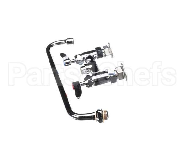 B-0225-CR T&S Brass Double Pantry Faucet Deck Mount 4 Cent
