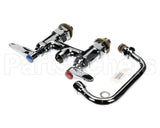 B-0228-CC T&S Brass Double Pantry Faucet, Deck Mount, 4 Cent