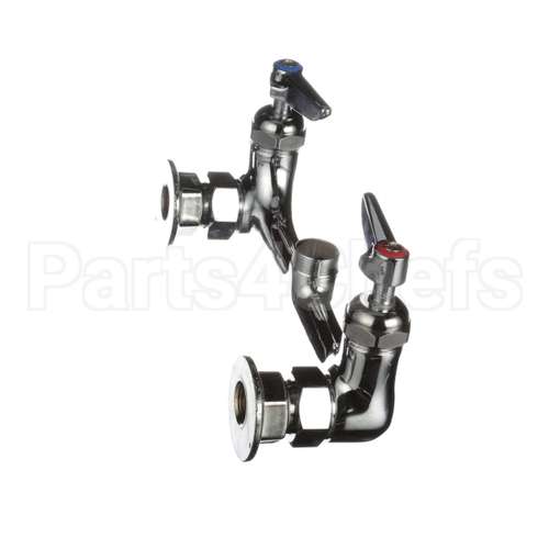 B-0230-CR-LN T&S Brass 8 Wall Mount Mixing Faucet, Sc-Cerama Ca