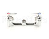 B-0230-LN T&S Brass Double Pantry Swivel Base Faucet, Wall M