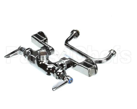 B-0237 T&S Brass Double Pantry Faucet Wall Mount Adjust