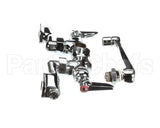 B-0243 T&S Brass Double Pantry Faucet Wall Mount Adjust