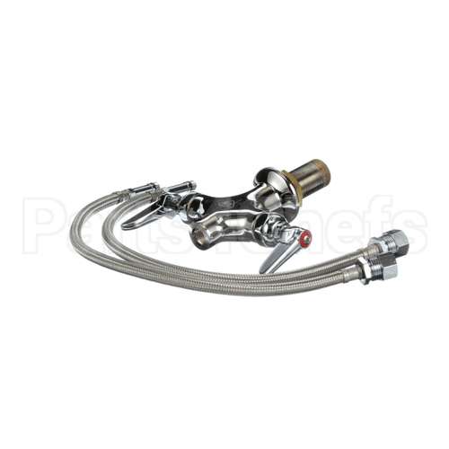 B-0300-LN T&S Brass Double Pantry Swivel/Rigid Base Faucet,