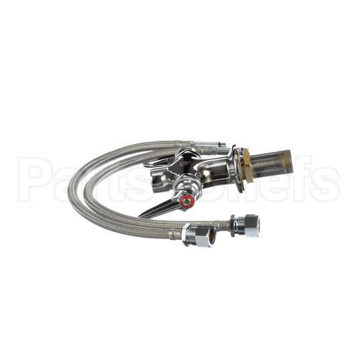 B-0300-LN T&S Brass Double Pantry Swivel/Rigid Base Faucet,