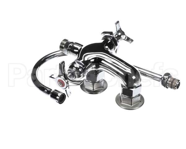 B-0316 T&S Brass Vertical Double Pantry Faucet, Wall Moun
