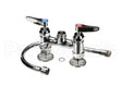 B-0325-CR T&S Brass 4 Cc Double Pantry Faucet Swivel Goose