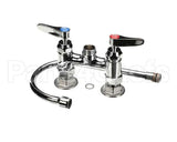 B-0325-CR T&S Brass 4 Cc Double Pantry Faucet Swivel Goose