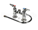 B-0325-CR T&S Brass 4 Cc Double Pantry Faucet Swivel Goose