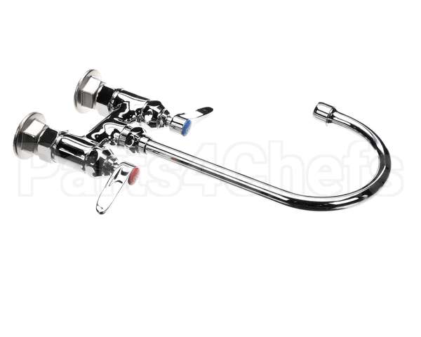 B-0325 T&S Brass Double Pantry Faucet, Deck Mount, 4 Cent