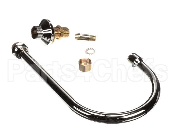 B-0520 T&S Brass Rigid Gooseneck, Deck Mount, 5-1/2 Sprea