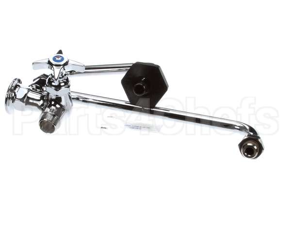 B-0592 T&S Brass Pot Filler, Wall Mount, Single Control,