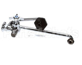 B-0592 T&S Brass Pot Filler, Wall Mount, Single Control,