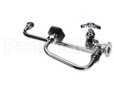 B-0592 T&S Brass Pot Filler, Wall Mount, Single Control,