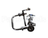 B-0592 T&S Brass Pot Filler, Wall Mount, Single Control,