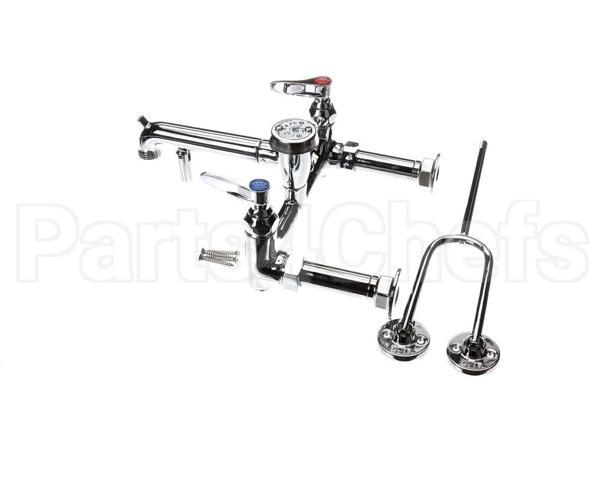 B-0655-BSTP T&S Brass Service Sink Faucet Wall Mount 8 Cente