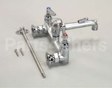 B-0665-BSTR T&S Brass Service Sink Faucet, Wall Mount, 8 Cente