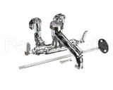 B-0667-POL T&S Brass Service Sink Faucet, Wall Mount, Adjusta