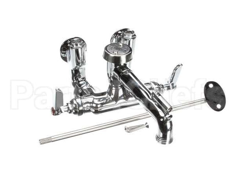 B-0667-POL T&S Brass Service Sink Faucet, Wall Mount, Adjusta
