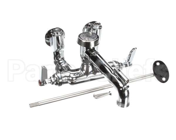 B-0667-POL T&S Brass Service Sink Faucet, Wall Mount, Adjusta