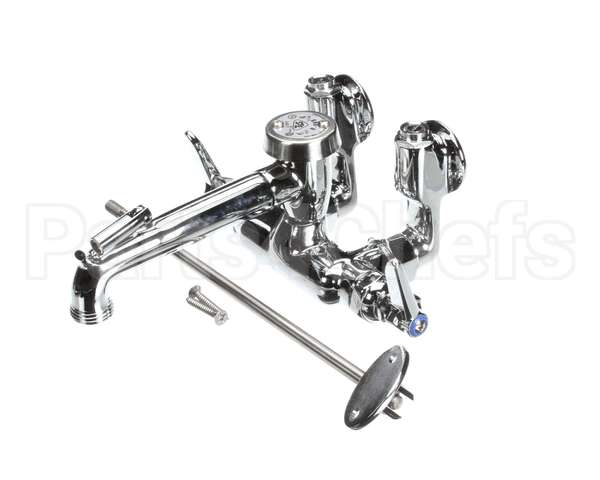 B-0667-POL T&S Brass Service Sink Faucet, Wall Mount, Adjusta