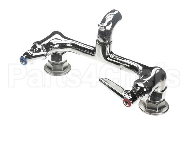B-0672-POL T&S Brass Service Sink Faucet Wall Mount 8 Cente