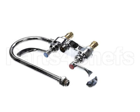 B-0892-LF12-CR4 T&S Brass 4 Centerset Faucet Ceramas 4 Wristact
