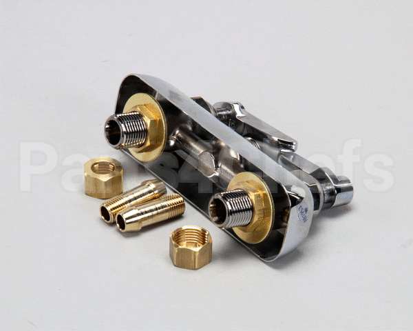 B-1110-LN T&S Brass Workboard Faucet, Deck Mount, 4 Centers,
