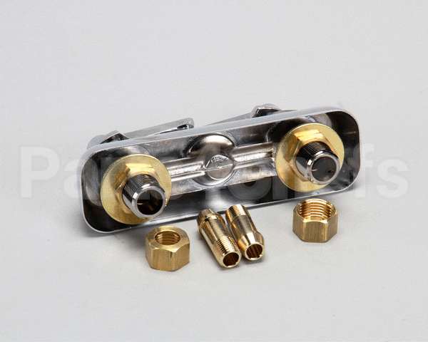 B-1110-LN T&S Brass Workboard Faucet, Deck Mount, 4 Centers,