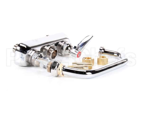B-1110 T&S Brass Workboard Faucet, Deck Mount, 4 Centers,