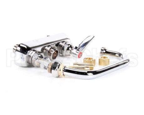 B-1110 T&S Brass Workboard Faucet, Deck Mount, 4 Centers,