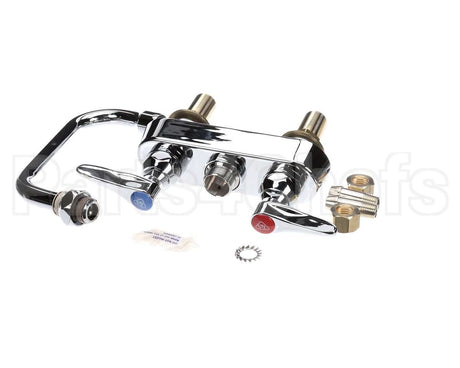 B-1110-XS T&S Brass Workboard Faucet, Deck Mount, 4 Centers,