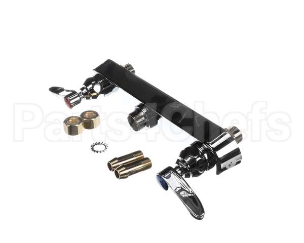 B-1120-LN T&S Brass Workboard Faucet, Deck Mount, 8 Centers,