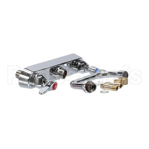 B-1120 T&S Brass Workboard Faucet, Deck Mount, 8 Centers,