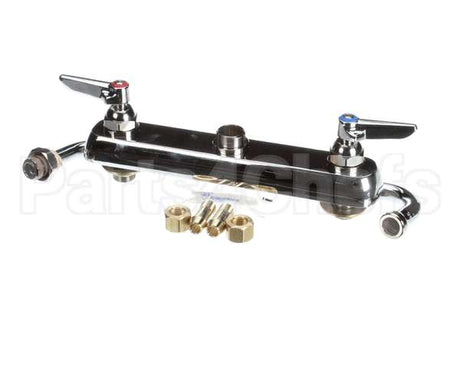 B-1123 T&S Brass Workboard Faucet, Deck Mount, 8 Centers,