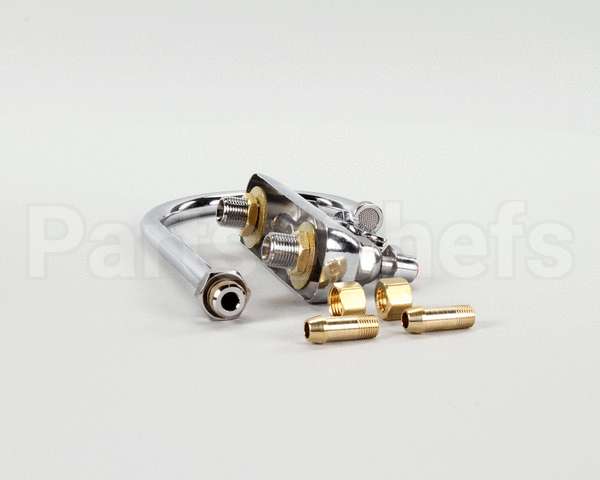 B-1141 T&S Brass Workboard Faucet, Deck Mount, 4 Centers,
