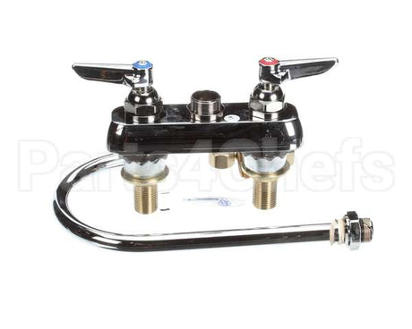B-1141-XS T&S Brass Workboard Faucet, Deck Mount, 4 Centers,