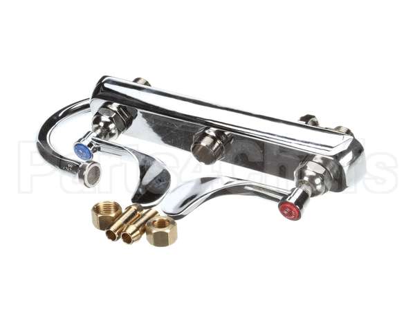 B-1142-04 T&S Brass 8C/C Deck Mount Workboard Faucet,4Wrist