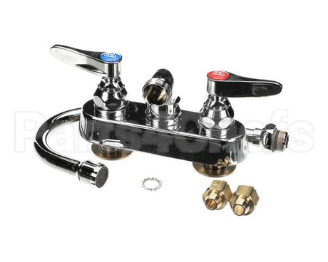 B-1146-02A T&S Brass Workboard Faucet, 4 Wall Mount, 017907-4