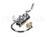 B-1146-04 T&S Brass Workboard Faucet, Wall Mount, 4 Centers,