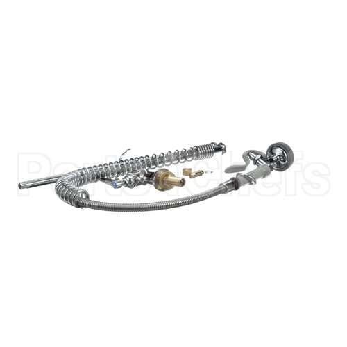 B-2285 T&S Brass Pre-Rinse, Spring Action, Deck Mount, Si