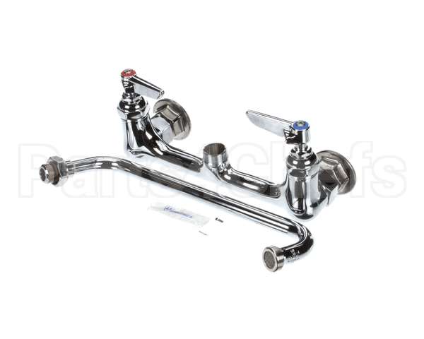 B-2342 T&S Brass Double Pantry Faucet, Wall Mount, 8 Cent
