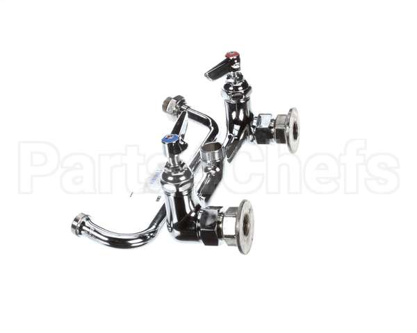 B-2342 T&S Brass Double Pantry Faucet, Wall Mount, 8 Cent