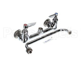 B-2342 T&S Brass Double Pantry Faucet, Wall Mount, 8 Cent